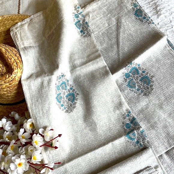 FABINDIA Kota printed sheer curtain set of 2 - Picture 2 of 6